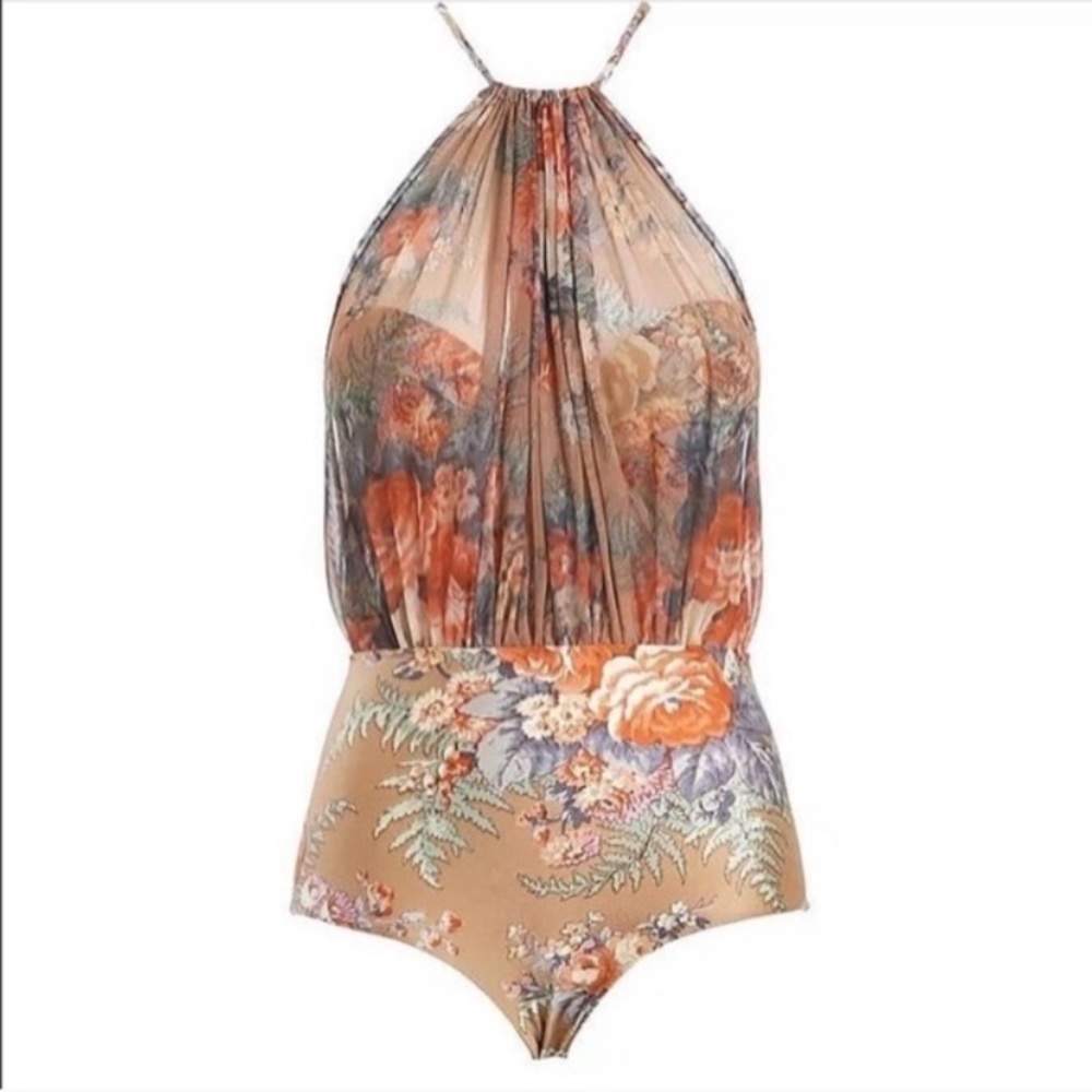 Vintage Sewella monokini bathing suit women New